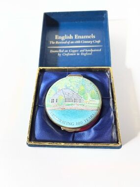 Blue Commemorative Enamel Box – Celebrating 100 Years